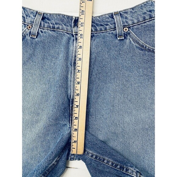 Vintage 90’s Levis 967 Relaxed Fit Jean Shorts Size 13 Jr Orange Tab High Rise - Picture 8 of 13